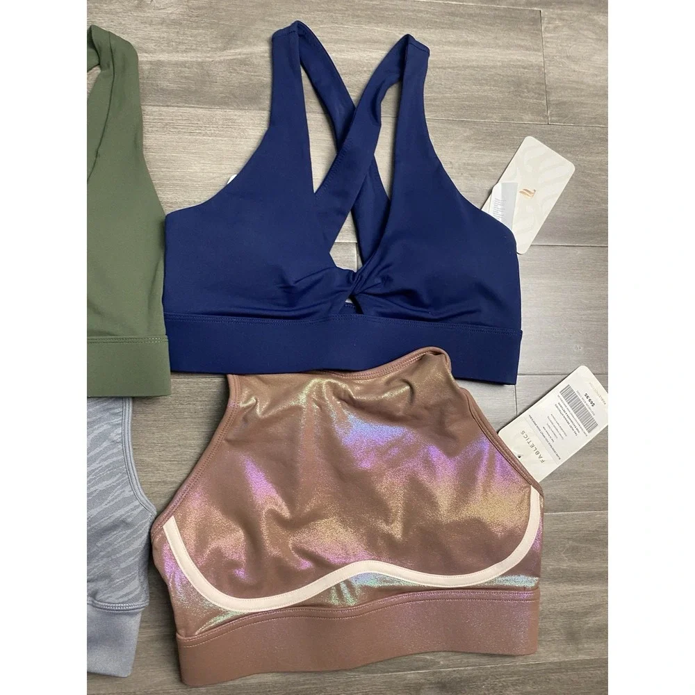 X4 Lot FABLETICS Women's Size Small Assorted Sports Bras Gym Active Train New